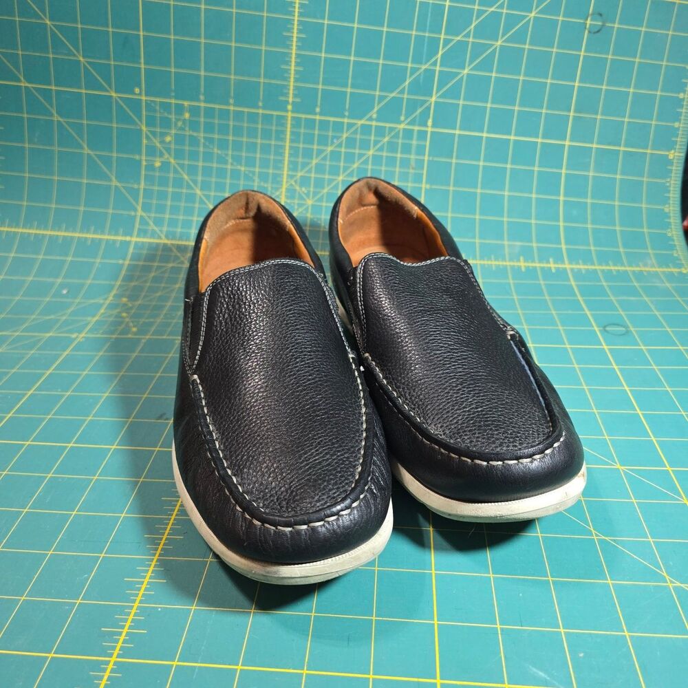 Johnston & Murphy Men's Black Leather Slip-On Loafers Casual Shoes US 10 M